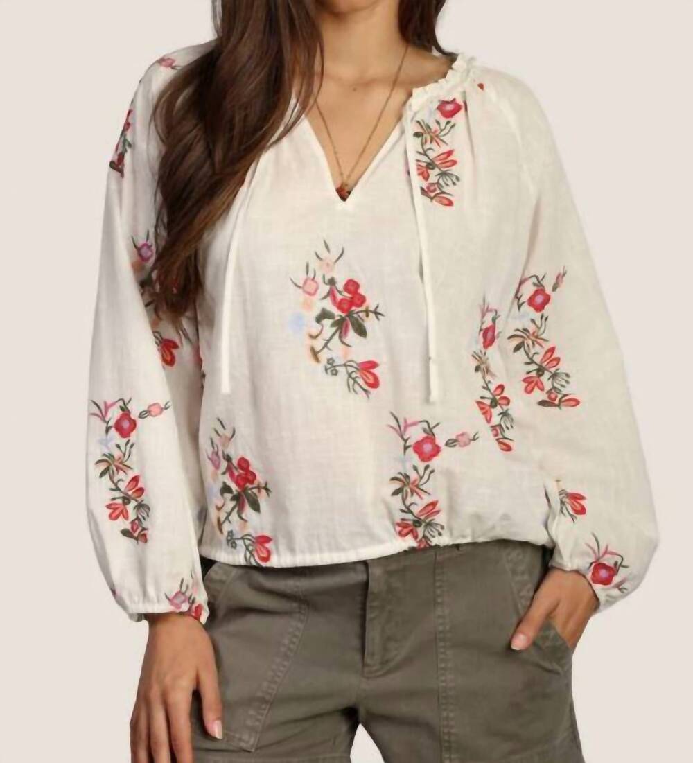 NEW DYLAN flower child top in white floral